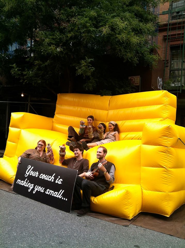 The Ministering Angels  and Puppet Babies take part in Fringe NYC 2012's "get off your couch.." initiative